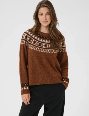 Cream Crcherrie Pullover - Brown - S Brown S