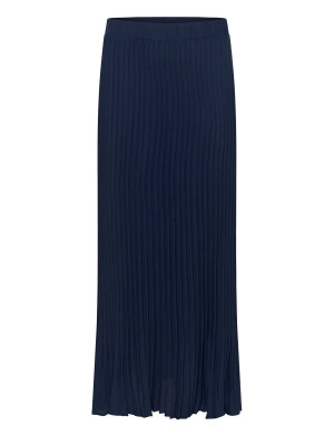 Cream Crcharline Plisse Skirt   46 Navy 46
