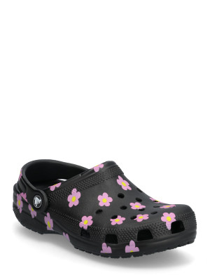 Crocs Classic Flower Clog - Black - 39/40
