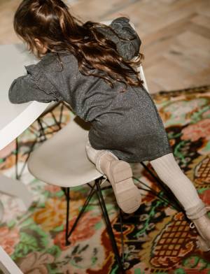 Daily 7 Sweatdress Longlseeve Print - Grey - 140 Grey 140