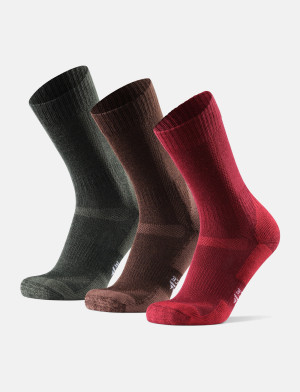 Danish Endurance Classic Hiking Crew Socks 3-Pack   43-47 Patterned 43-47