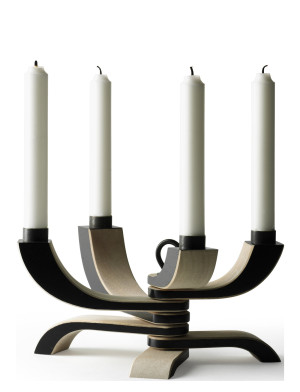 Design House Nordic Light 4-Arms Candleholder - Black - 20X13X5CM Black 20X13X5CM