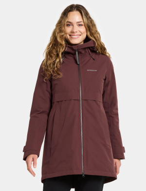 Didriksons Helle Wns Parka 6 - Burgundy - 46 Burgundy 46