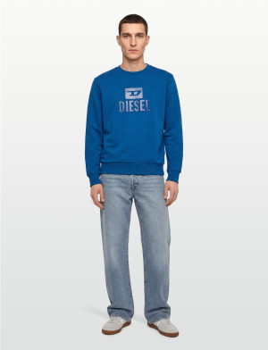 Diesel S-Gir-Crewneck Tone On Tone Felpa - Blue - L
