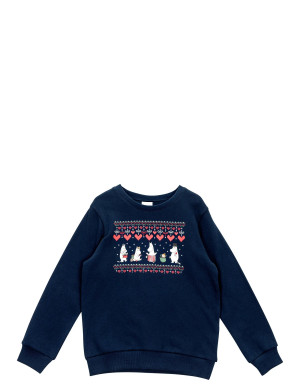Martinex Vinterhjärta Colltröja   146/152 Navy 146/152