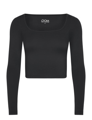 Drop of Mindfulness Butter Soft Long Sleeve Crop   XS Grey XS