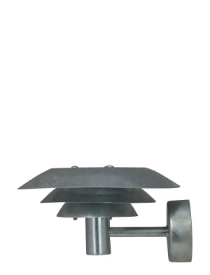 Dyberg Larsen Dl25 Galvaniseret Væglampe Udendørs - Silver - Ø 25 CM Silver Ø 25 CM