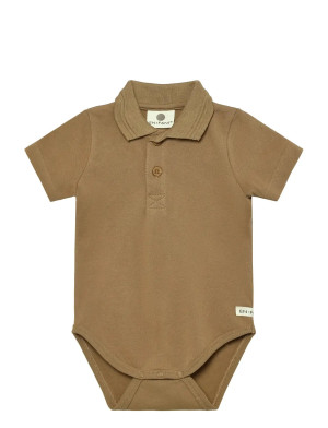En Fant Body Ss Polo   68 Brown 68