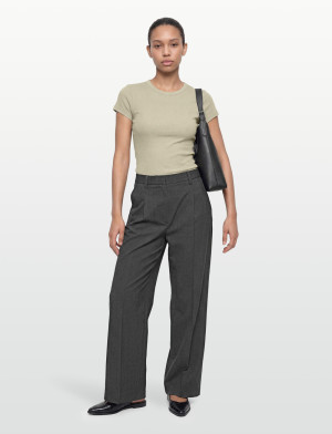Filippa K Fine Rib Tee - Cream - S Cream S