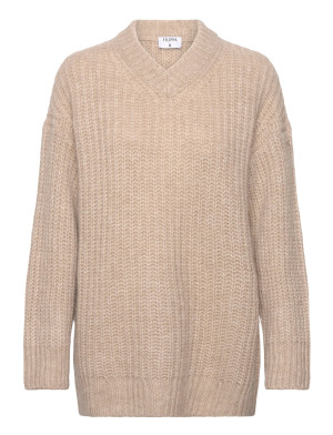 Filippa K Soft Alpaca V-Neck Sweater - Beige - M Beige M