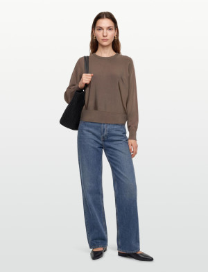 Filippa K Batwing Knit Sweater - Brown - M Brown M