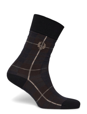 Fred Perry Tartan Sock   37-39 Black 37-39