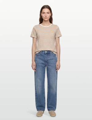 FREE/QUENT Fqmian-Tee - Beige - S