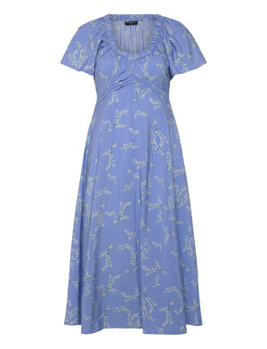 French Connection Daniella Faron Drape V Nk Midi   34 Blue 34