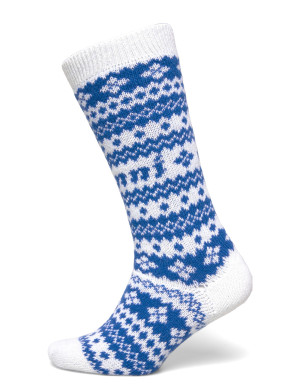 GANNI Wool Jacquard Socks - Blue - XS/S