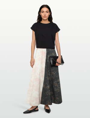 Ganni Printed Stretch Cotton Long Circle Skirt - Multi/patterned - 38 Multi/patterned 38