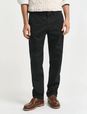 Gant Regular Twill Chinos - Black - 40 x 32