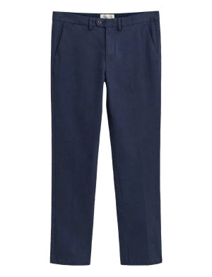 Gant Slim Cotton Herringbone Pants   29 x 32 Blue 29 x 32