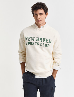 Gant Graphic C-Neck - Cream - XXL