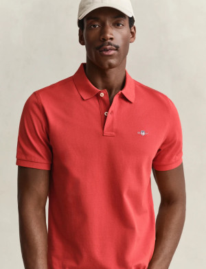 Gant Classic Regular Polo Shirt - Red - M Red M