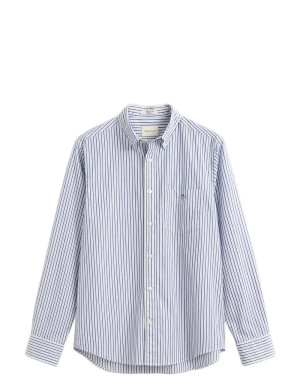 Gant Reg Poplin Stripe Shirt - Blue - XXXL