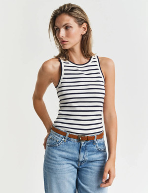 Gant Striped Tank Top - Cream - XL/XXL