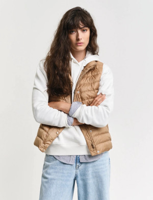 Gant Light Down Vest - Beige - XL Beige XL