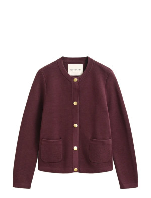 Gant Cotton Cardigan - Burgundy - S Burgundy S