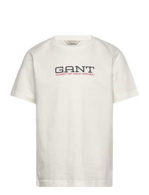 Gant Kids Gant Coastal Graphic Ss T-Shirt - White - 128