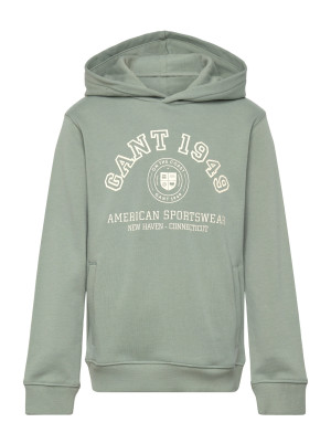 Gant Kids Collegiate Logo Hoodie   134 Green 134