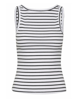 Gestuz Drewgz Sl Reversible Stripe Top Noos   XS White XS