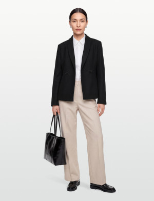 Gina Tricot Shaped Wool Blend Jacket - Black - XL