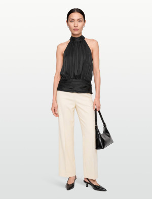 Gina Tricot Halterneck Top - Black - 42 Black 42