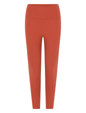 Girlfriend Collective Rib High-Rise Legging, 7/8   S Orange S