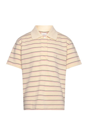 Grunt Grante Stripe Ls Polo Tee - Blue - 176 Blue 176