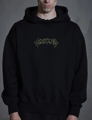 HAN Kjøbenhavn Love Corp Oversized Hoodie - Black - L Black L