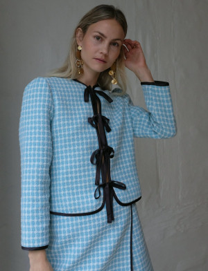 Helmstedt Vera Jacket - Bouclé - Blue - L Blue L