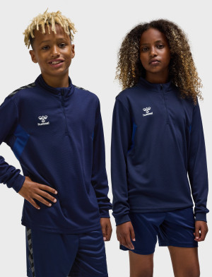 Hummel Hmlauthentic Half Zip Sweat Kids - Blue - 164 Blue 164