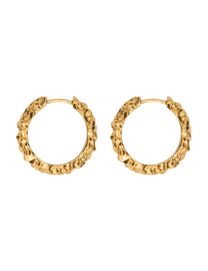 IX Studios Ix Crunchy Edge Earrings - Gold - ONE SIZE