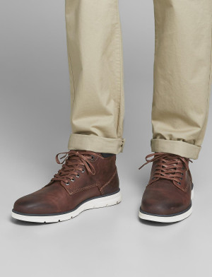 Jack & Jones Jfwtubar Leather Brandy Sn - Brown - 44