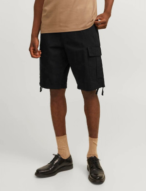 Jack & Jones Jpstcole Barkley Cargo Shorts Mid Sn - Black - M
