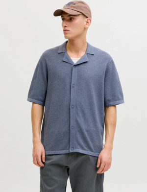 Jack & Jones Jjchris Knit Resort Ss - Blue - S