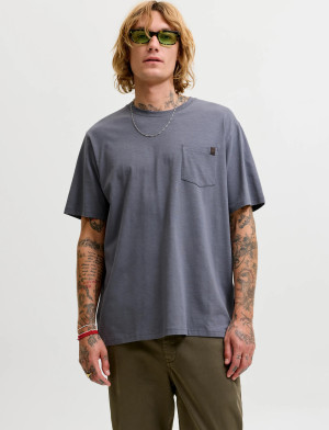 Jack & Jones Jjedover Slub Tee Ss Noos - Grey - XXL