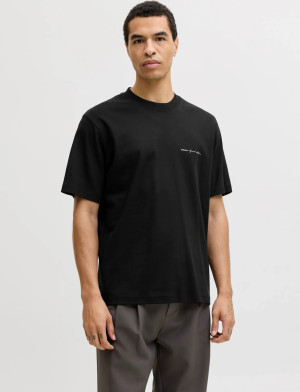 Jack & Jones Jprblaowen Ss Branding Tee Sn - Black - S Black S