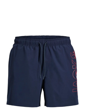Jack & Jones Jpstmaui Wave Logo Swim Shorts Mni - Navy - 116 Navy 116