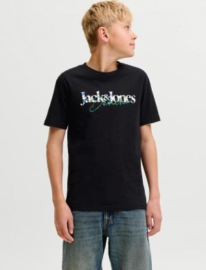 Jack & Jones Jjtom Tee Ss Crew Neck Sn Jnr - Black - 128
