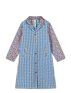 Juna Bæk&Bølge Beate Coat S/M Blå/Støvet Rød   S/M Blue S/M