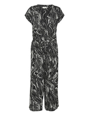Kaffe Kamira Plain Weave Jumpsuit Printed   42 Black 42