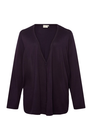 Kaffe Curve Kcfarsia Button Cardigan - Purple - M