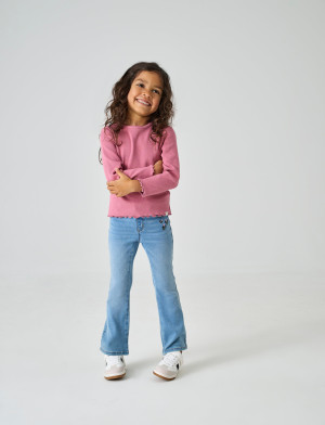 Kids Only Kmgroyal Flared Flower Jeans Noos - Blue - 92